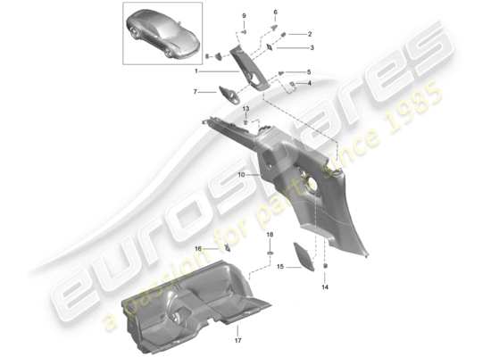 a part diagram from the Porsche 991 (2012) parts catalogue