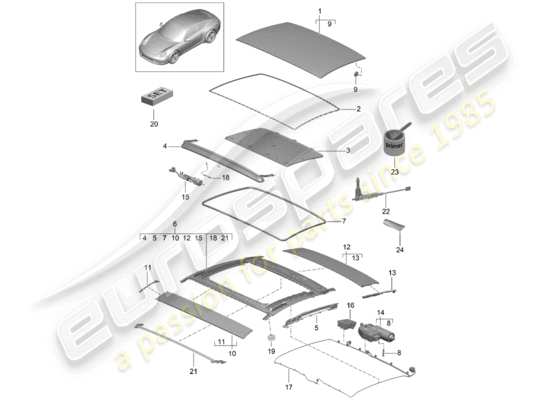 a part diagram from the Porsche 991 parts catalogue