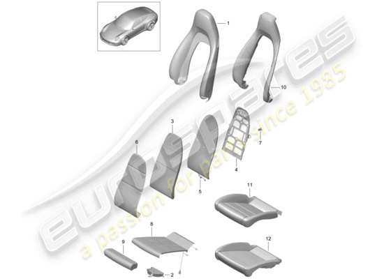 a part diagram from the Porsche 991 parts catalogue