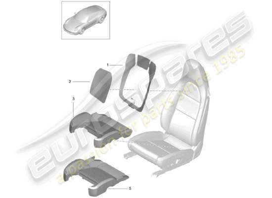 a part diagram from the Porsche 991 (2012) parts catalogue