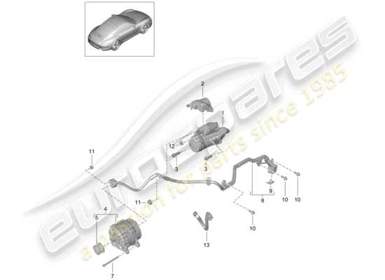 a part diagram from the Porsche 991 parts catalogue