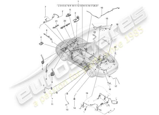 a part diagram from the Porsche 991 parts catalogue