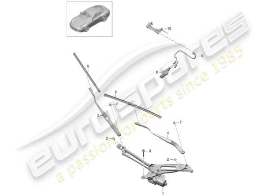 a part diagram from the Porsche 991 parts catalogue