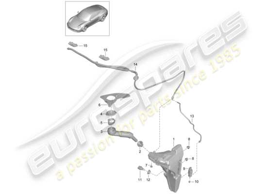 a part diagram from the Porsche 991 parts catalogue