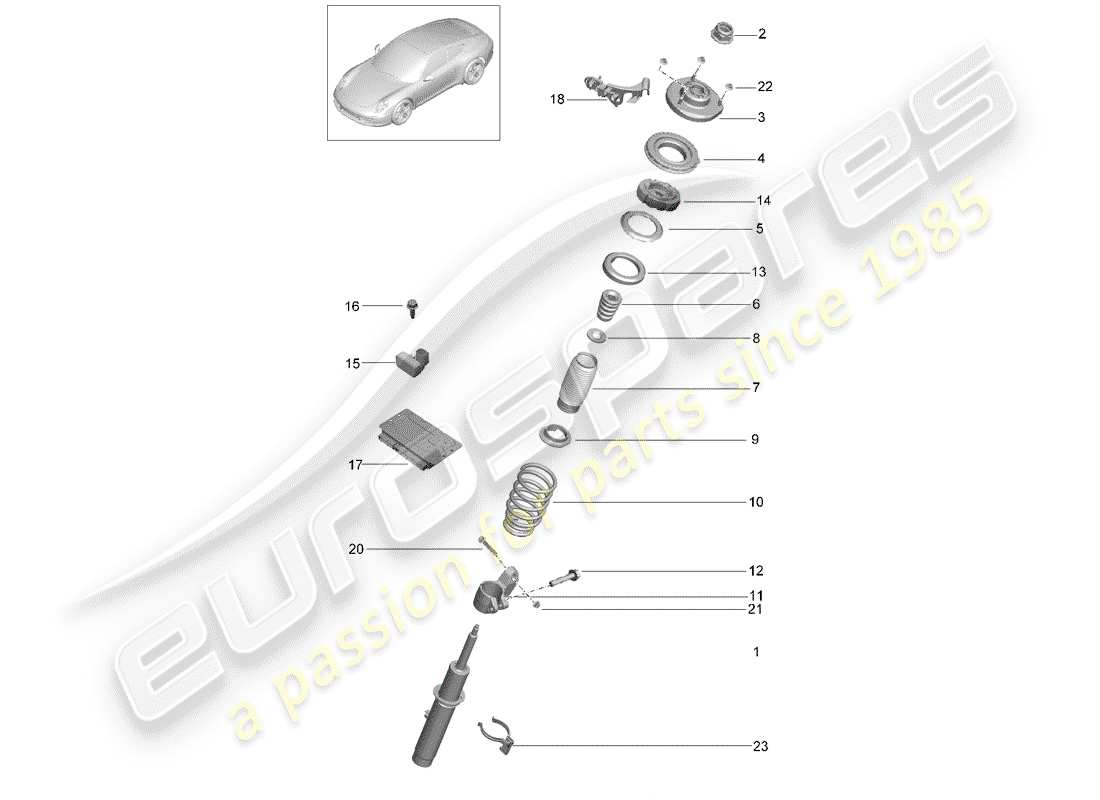 Porsche 991 (2013) VIBRATION DAMPER Part Diagram