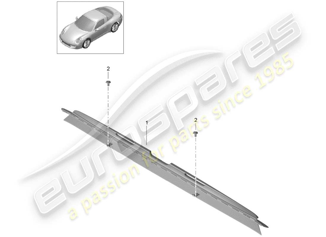 Porsche 991 (2013) WIND DEFLECTOR Part Diagram