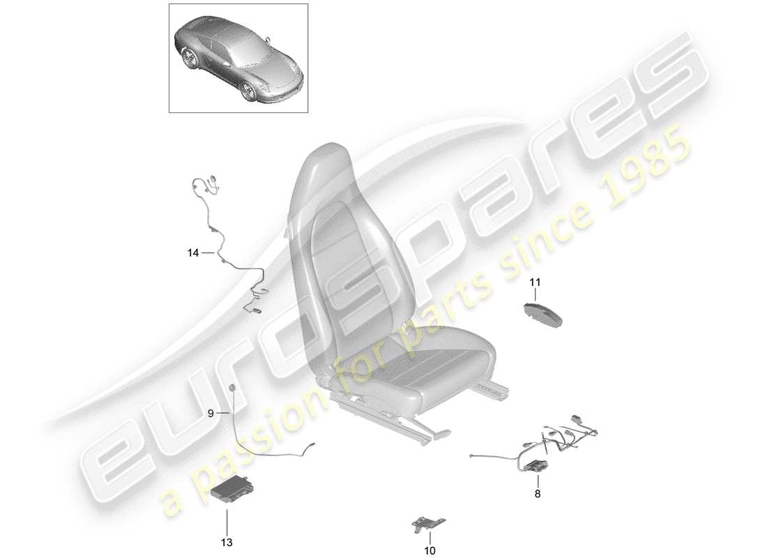 Porsche 991 (2013) harness Part Diagram