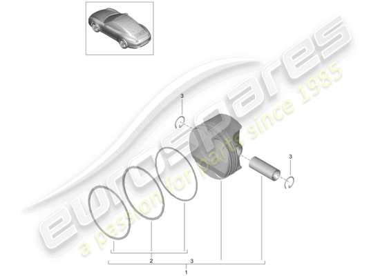 a part diagram from the Porsche 991 parts catalogue