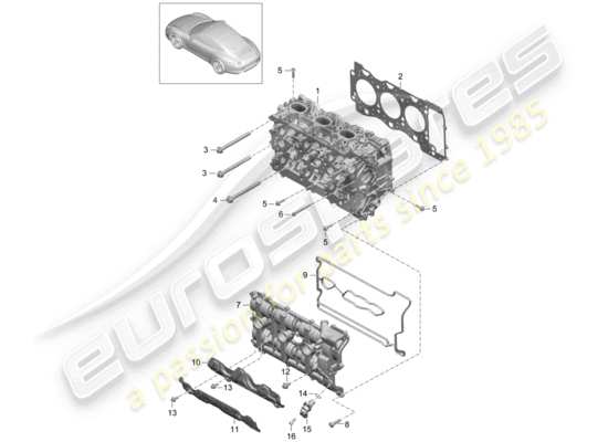 a part diagram from the Porsche 991 parts catalogue