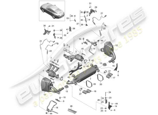 a part diagram from the Porsche 991 (2013) parts catalogue