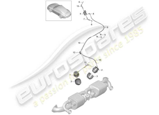 a part diagram from the Porsche 991 (2013) parts catalogue