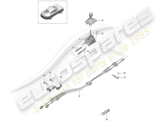 a part diagram from the Porsche 991 (2013) parts catalogue