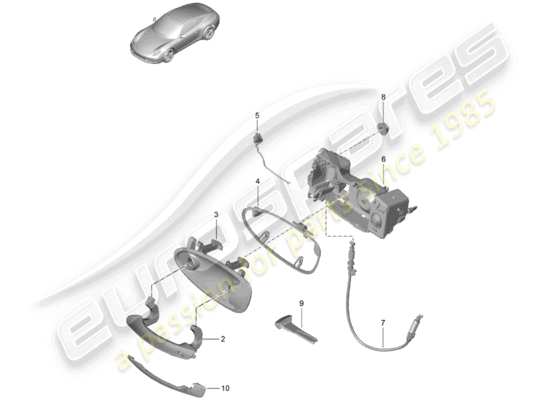 a part diagram from the Porsche 991 (2013) parts catalogue