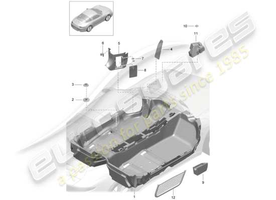 a part diagram from the Porsche 991 parts catalogue