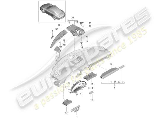 a part diagram from the Porsche 991 (2013) parts catalogue