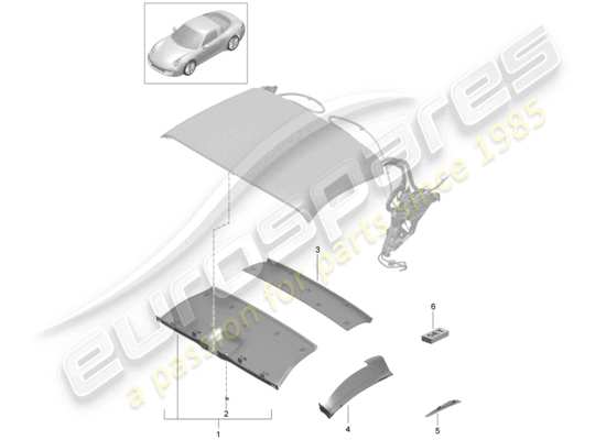 a part diagram from the Porsche 991 parts catalogue