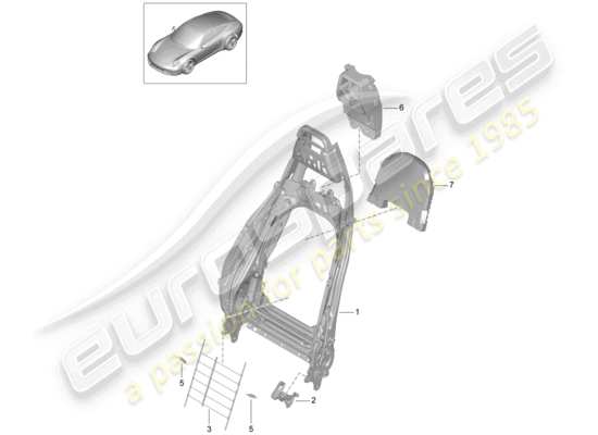 a part diagram from the Porsche 991 (2013) parts catalogue