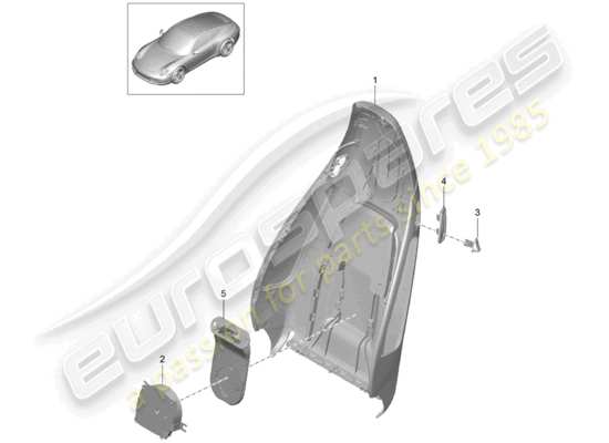 a part diagram from the Porsche 991 parts catalogue