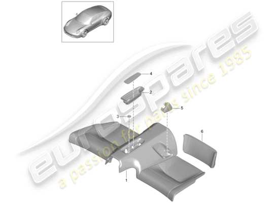 a part diagram from the Porsche 991 parts catalogue