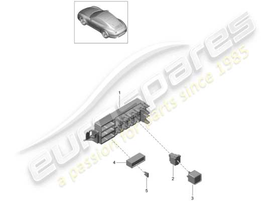 a part diagram from the Porsche 991 parts catalogue