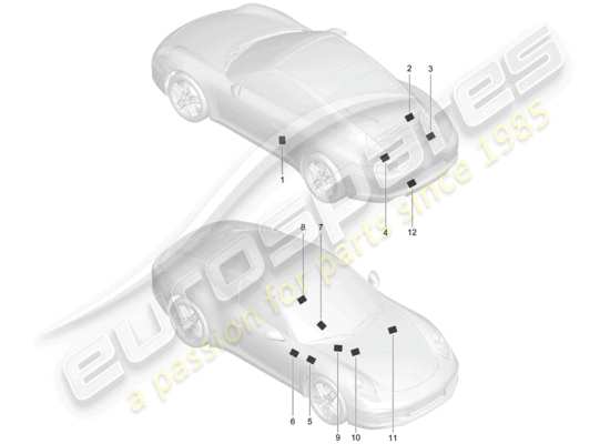 a part diagram from the Porsche 991 (2014) parts catalogue