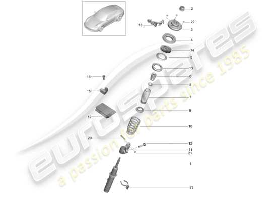 a part diagram from the Porsche 991 parts catalogue