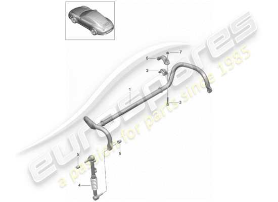 a part diagram from the Porsche 991 parts catalogue