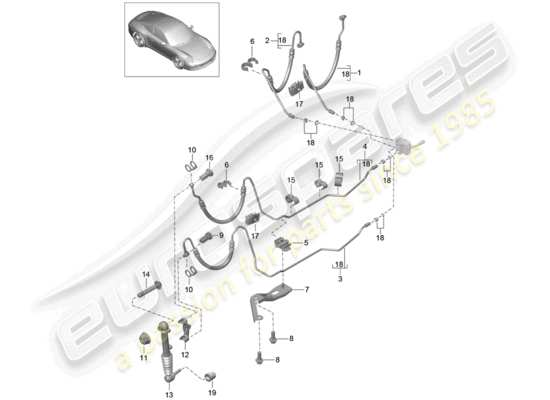 a part diagram from the Porsche 991 parts catalogue