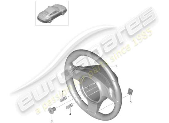 a part diagram from the Porsche 991 parts catalogue