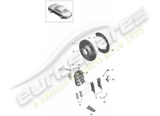 a part diagram from the Porsche 991 parts catalogue