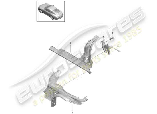 a part diagram from the Porsche 991 parts catalogue