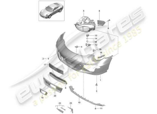 a part diagram from the Porsche 991 (2014) parts catalogue