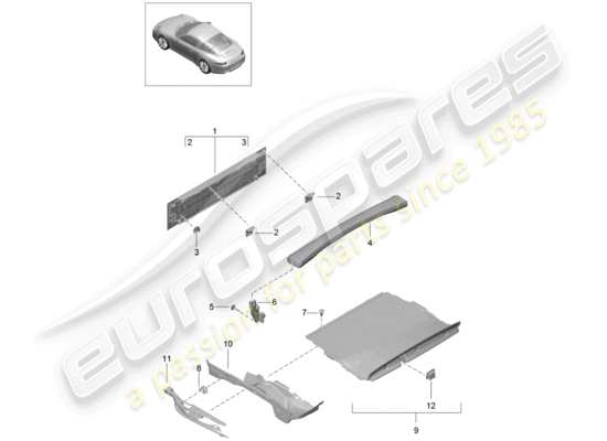 a part diagram from the Porsche 991 parts catalogue