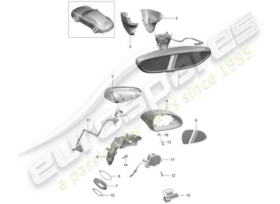 a part diagram from the Porsche 991 parts catalogue