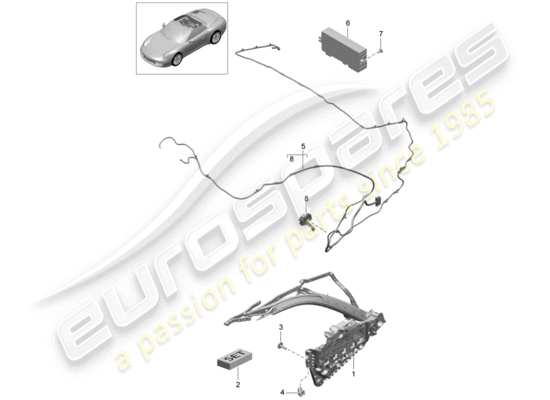 a part diagram from the Porsche 991 parts catalogue