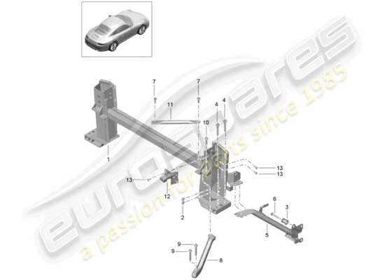 a part diagram from the Porsche 991 parts catalogue