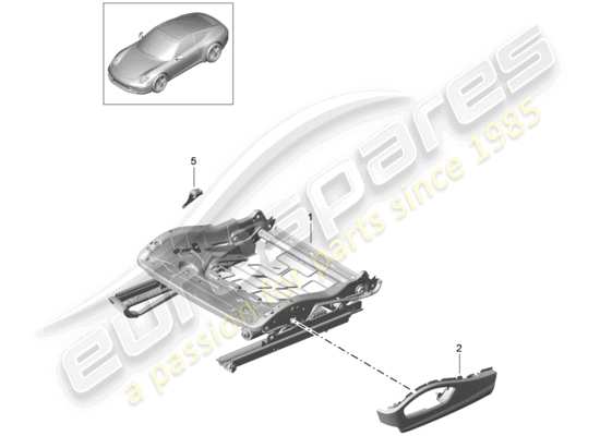 a part diagram from the Porsche 991 (2014) parts catalogue