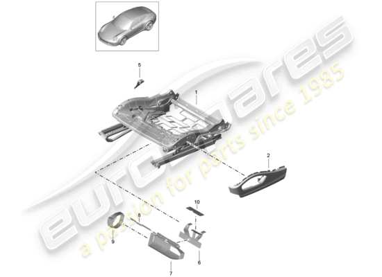 a part diagram from the Porsche 991 parts catalogue