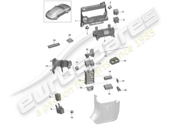 a part diagram from the Porsche 991 parts catalogue