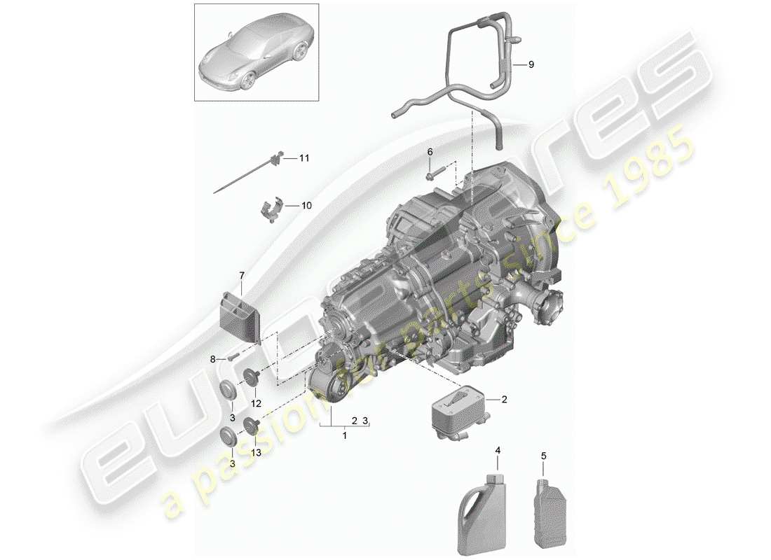 Porsche 991 (2015) - PDK - Part Diagram