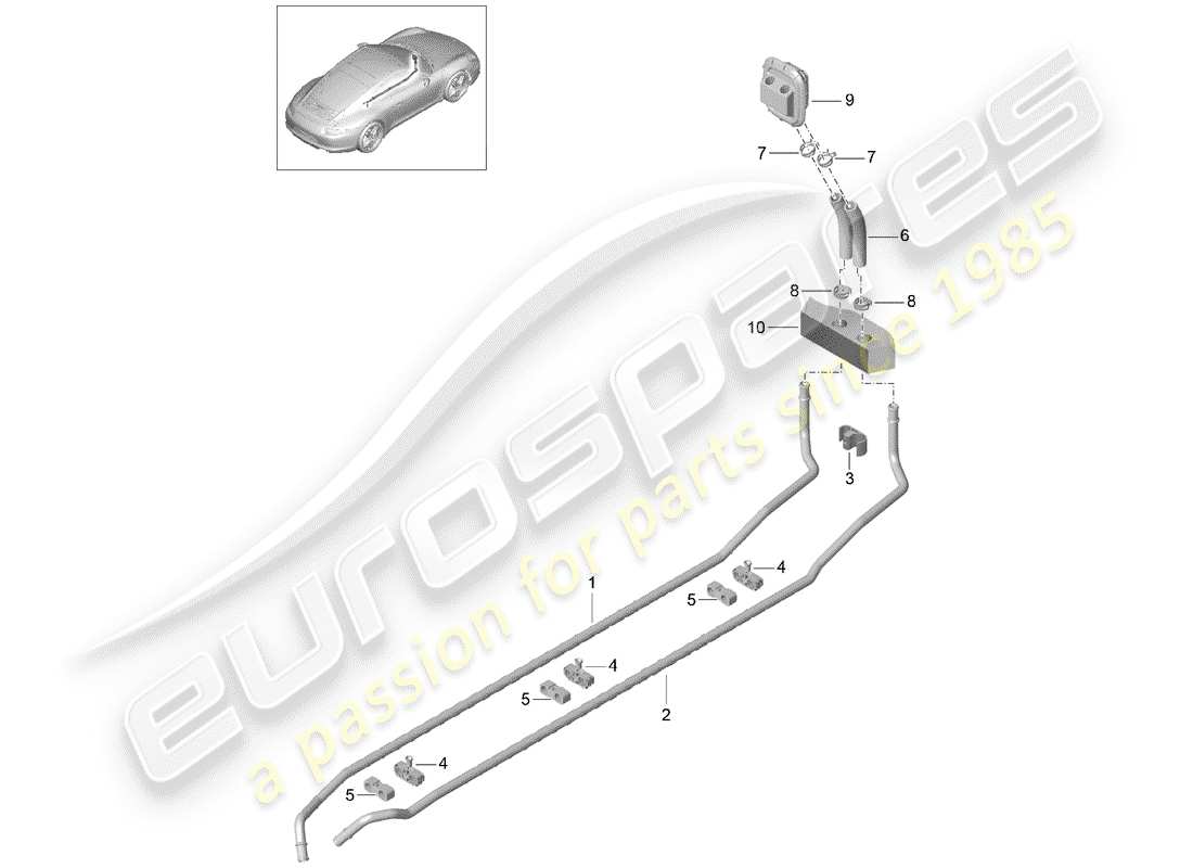 Porsche 991 (2015) HEATER Part Diagram