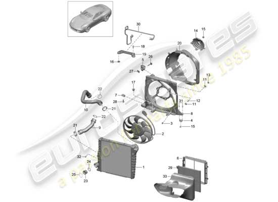 a part diagram from the Porsche 991 parts catalogue