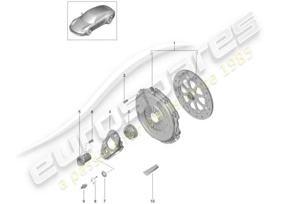 a part diagram from the Porsche 991 parts catalogue