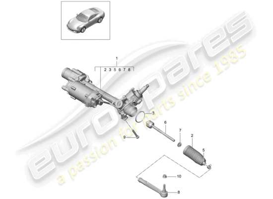 a part diagram from the Porsche 991 parts catalogue