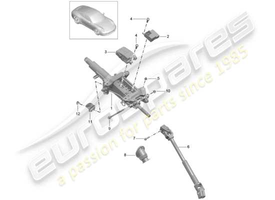 a part diagram from the Porsche 991 parts catalogue