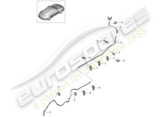 a part diagram from the Porsche 991 parts catalogue