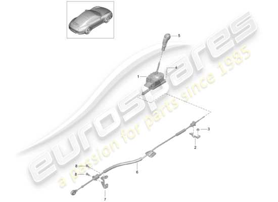 a part diagram from the Porsche 991 parts catalogue