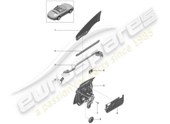 a part diagram from the Porsche 991 parts catalogue