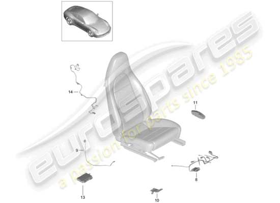 a part diagram from the Porsche 991 parts catalogue