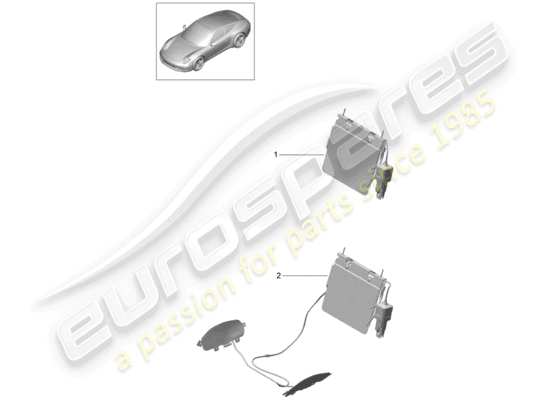 a part diagram from the Porsche 991 parts catalogue